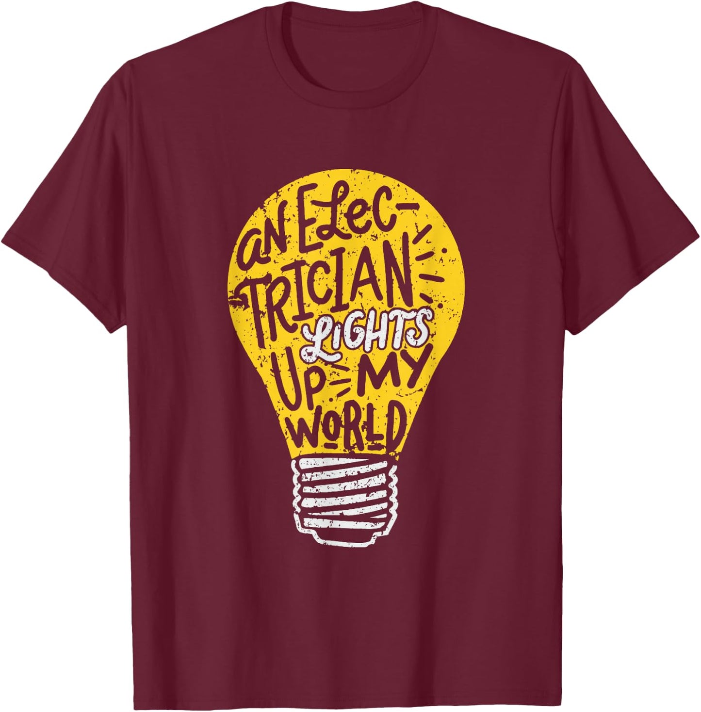 Electrician Wife Electronics Technician Girlfriend T-Shirt - T-Shirt | Maroon