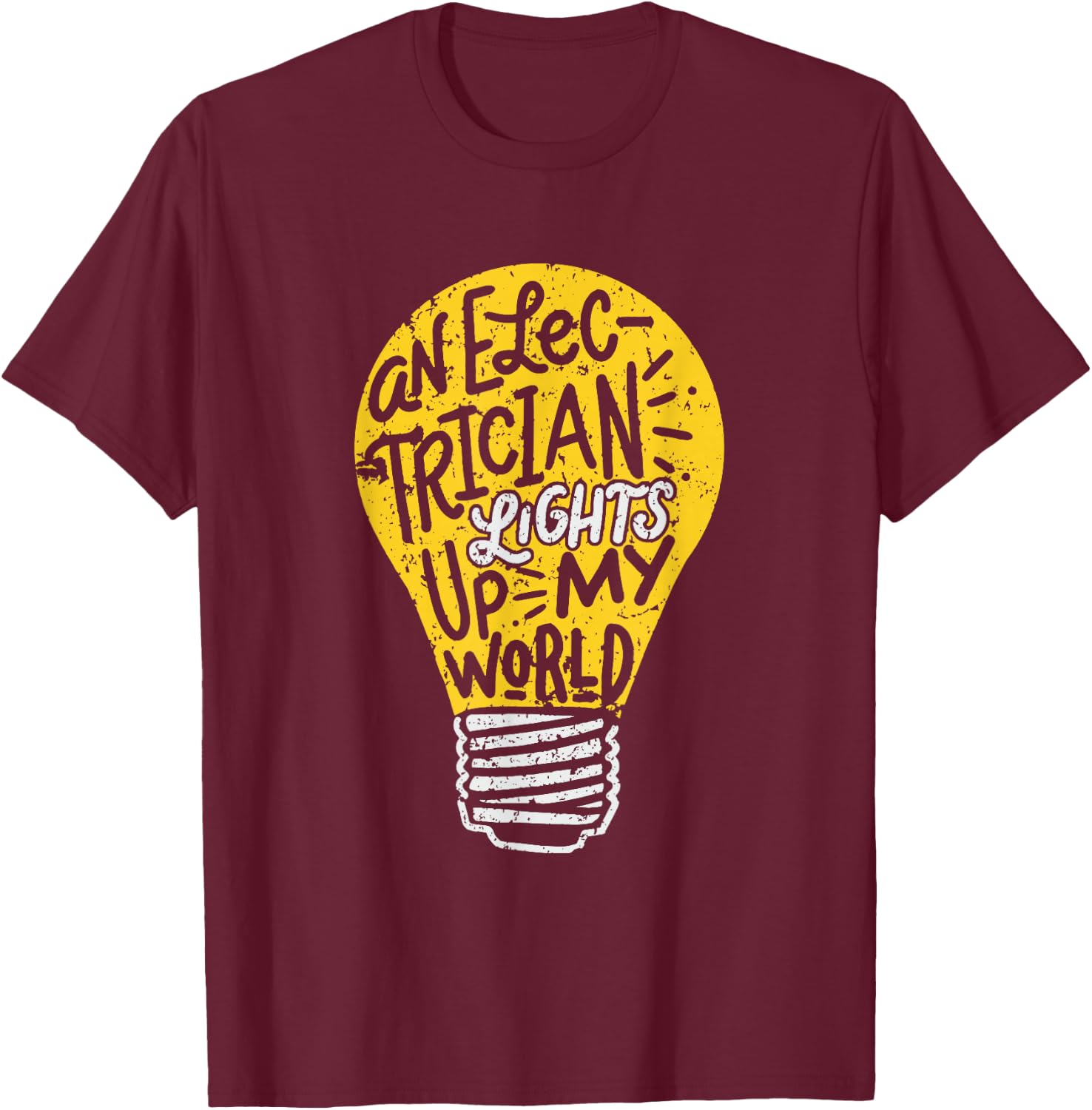 Electrician Wife Electronics Technician Girlfriend T-Shirt - T-Shirt | Maroon