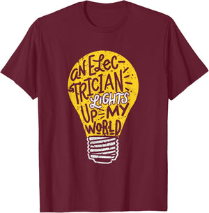 Electrician Wife Electronics Technician Girlfriend T-Shirt - T-Shirt | Maroon