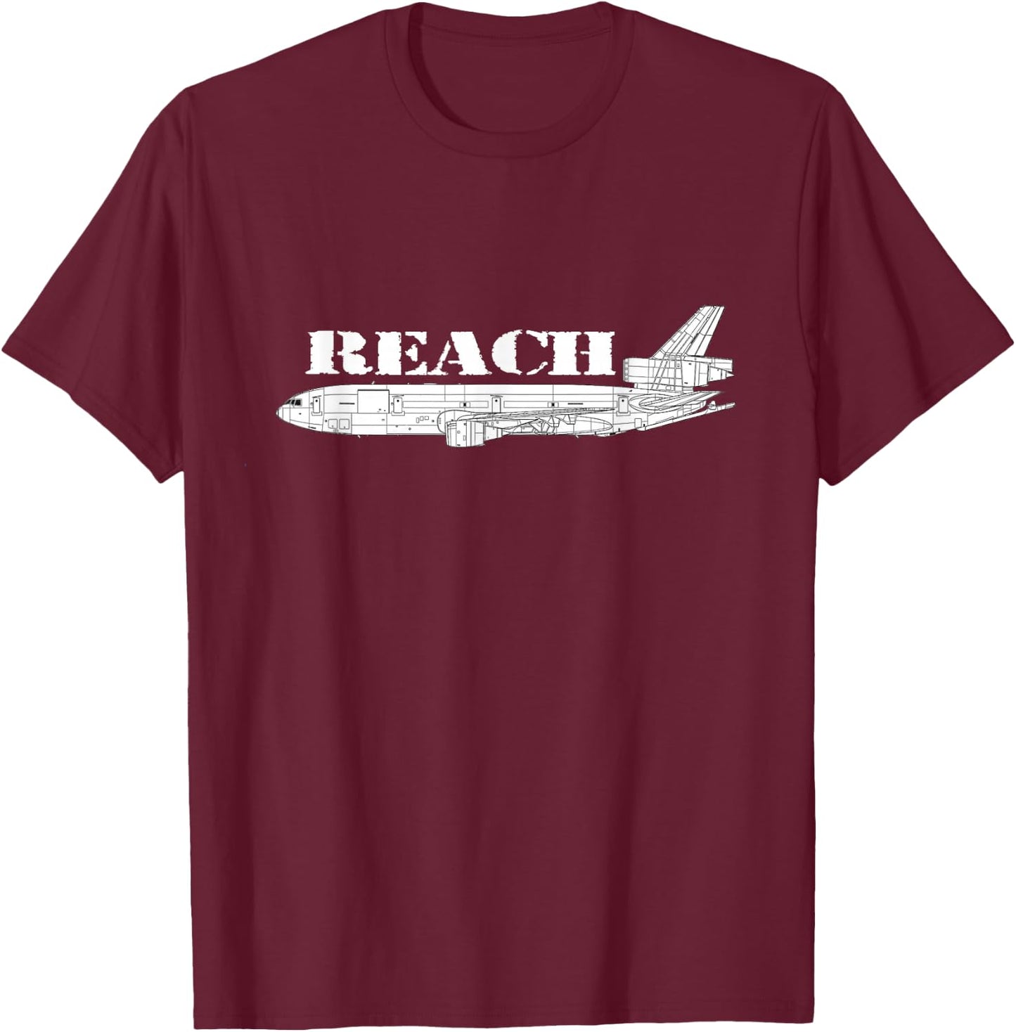 KC-10 Reach Air Refueling T-Shirt - T-Shirt | Maroon