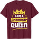 I am A Grammar Queen Funny English Teacher Men Women T-Shirt - T-Shirt | Maroon