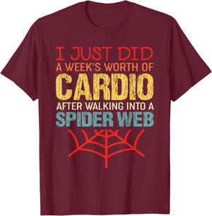 Vintage I Just Did A Week's Worth Of Cardio - Funny Workout T-Shirt - T-Shirt | Maroon