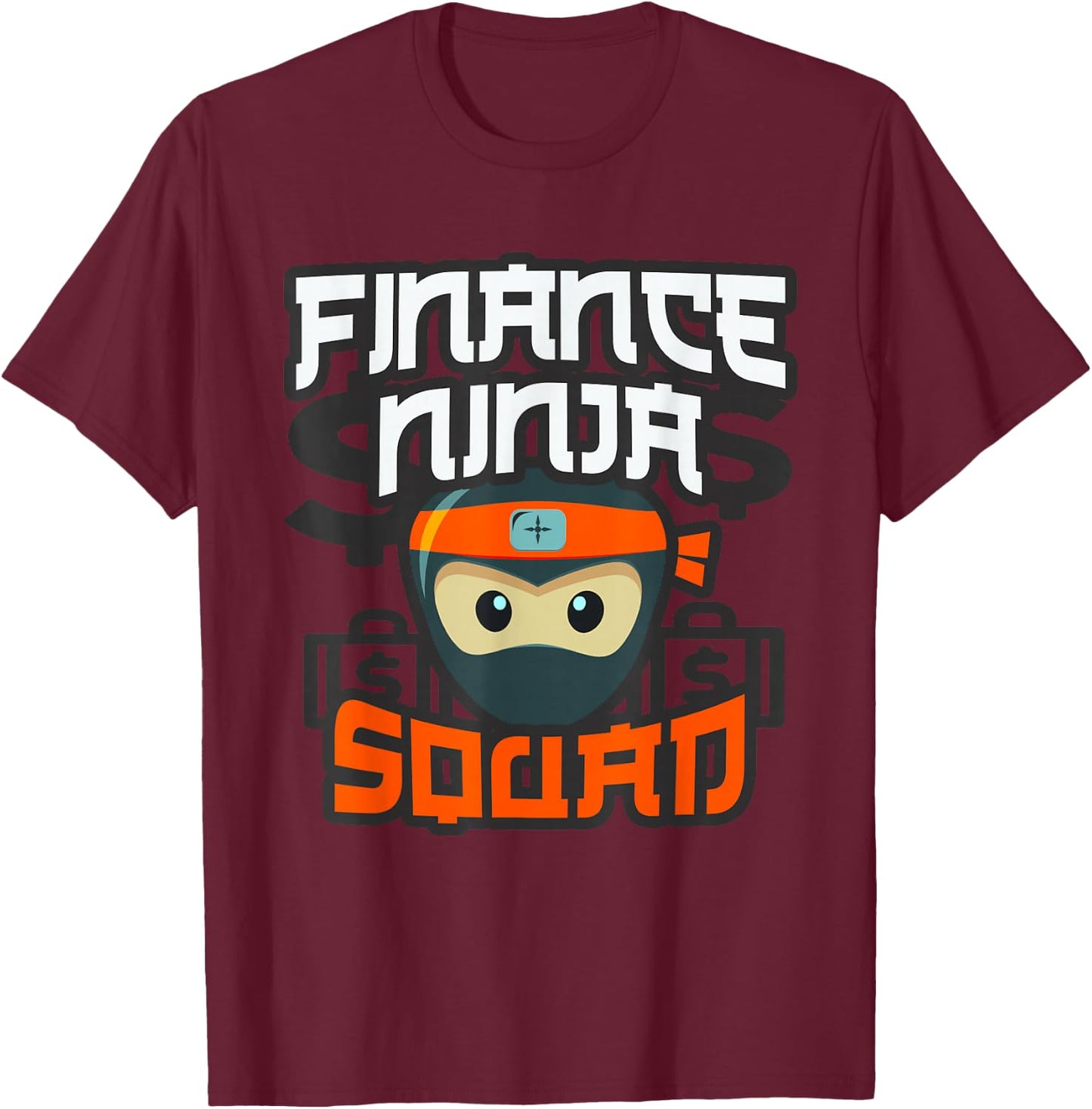 Multitasking CFO Accountant Analysis FINANCE NINJA SQUAD T-Shirt - T-Shirt | Maroon