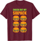 Cute Check Out My Six Pack Hamburger Abs For Cool Boys T-Shirt - T-Shirt | Maroon