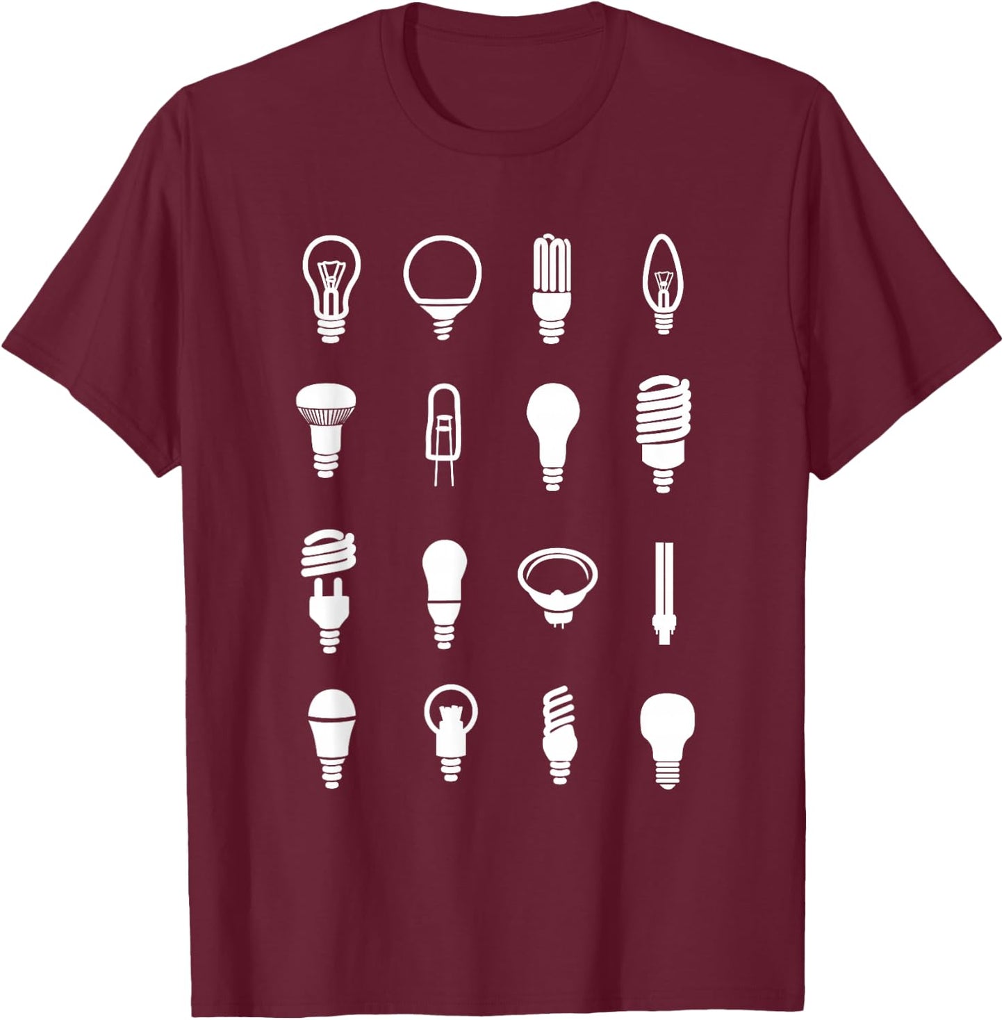 Types of Lamps T-Shirt - T-Shirt | Maroon