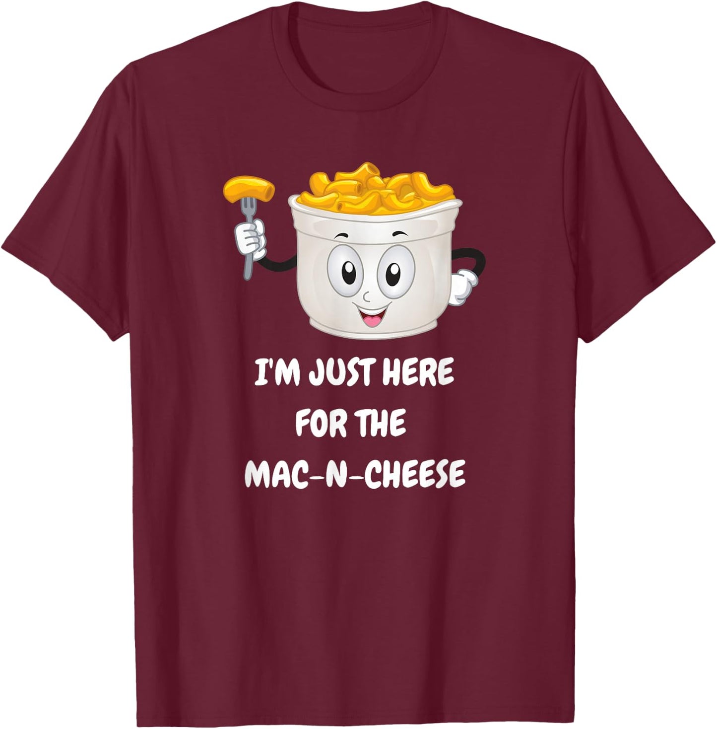 I'm just here for The Mac-N-Cheese Funny Kids Shirt T-Shirt - T-Shirt | Maroon