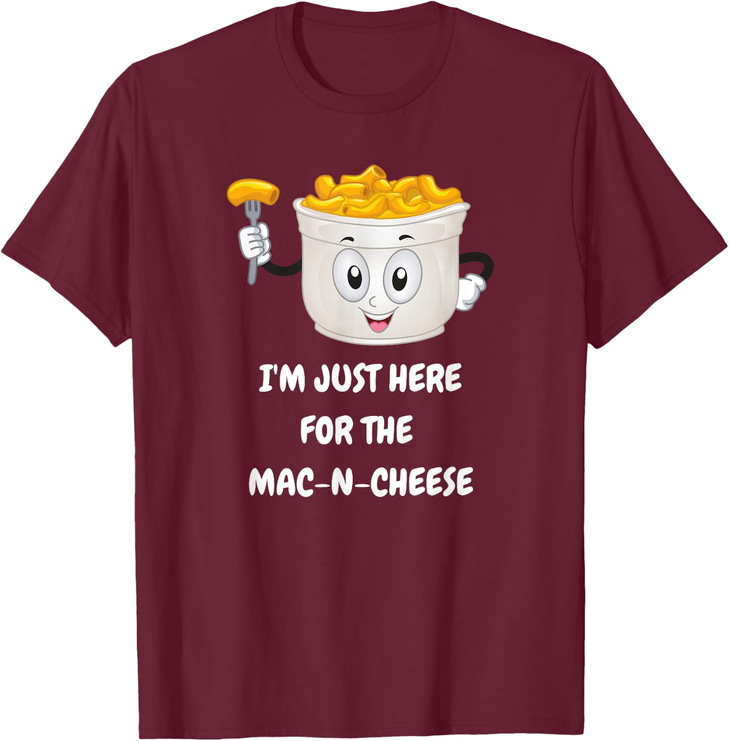 I'm just here for The Mac-N-Cheese Funny Kids Shirt T-Shirt - T-Shirt | Maroon