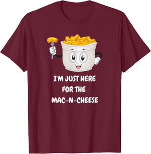I'm just here for The Mac-N-Cheese Funny Kids Shirt T-Shirt - T-Shirt | Maroon