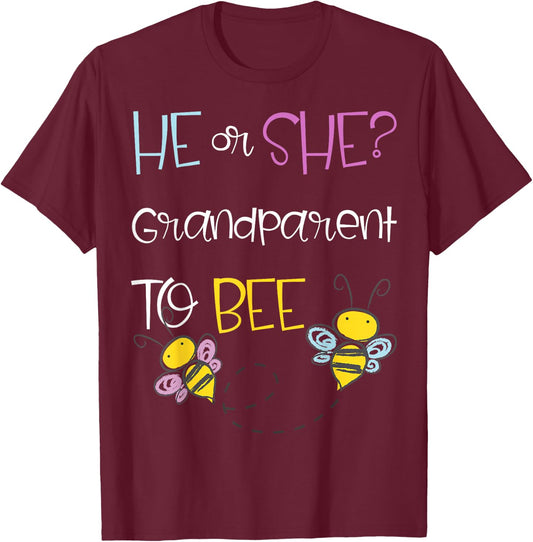 He or she grandparent to bee Future grandparent to be T-Shirt - T-Shirt | Maroon