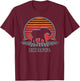 Zimbabwe Retro Vintage 80s Style T-Shirt - T-Shirt | Maroon