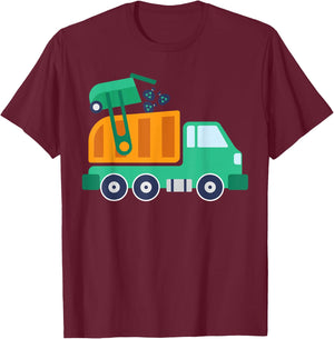 Garbage Truck Waste Recycle Trash Collector Earth Day T-Shirt - T-Shirt | Maroon