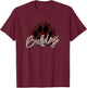 Bulldogs Maroon Black Cheetah School Sports Fan Team Spirit T-Shirt - T-Shirt | Maroon