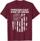 Military Co. Persian Gulf War Veteran - Black, Adult, Men, Short Sleeve, Classic Fit, , Small T-Shirt - T-Shirt | Maroon