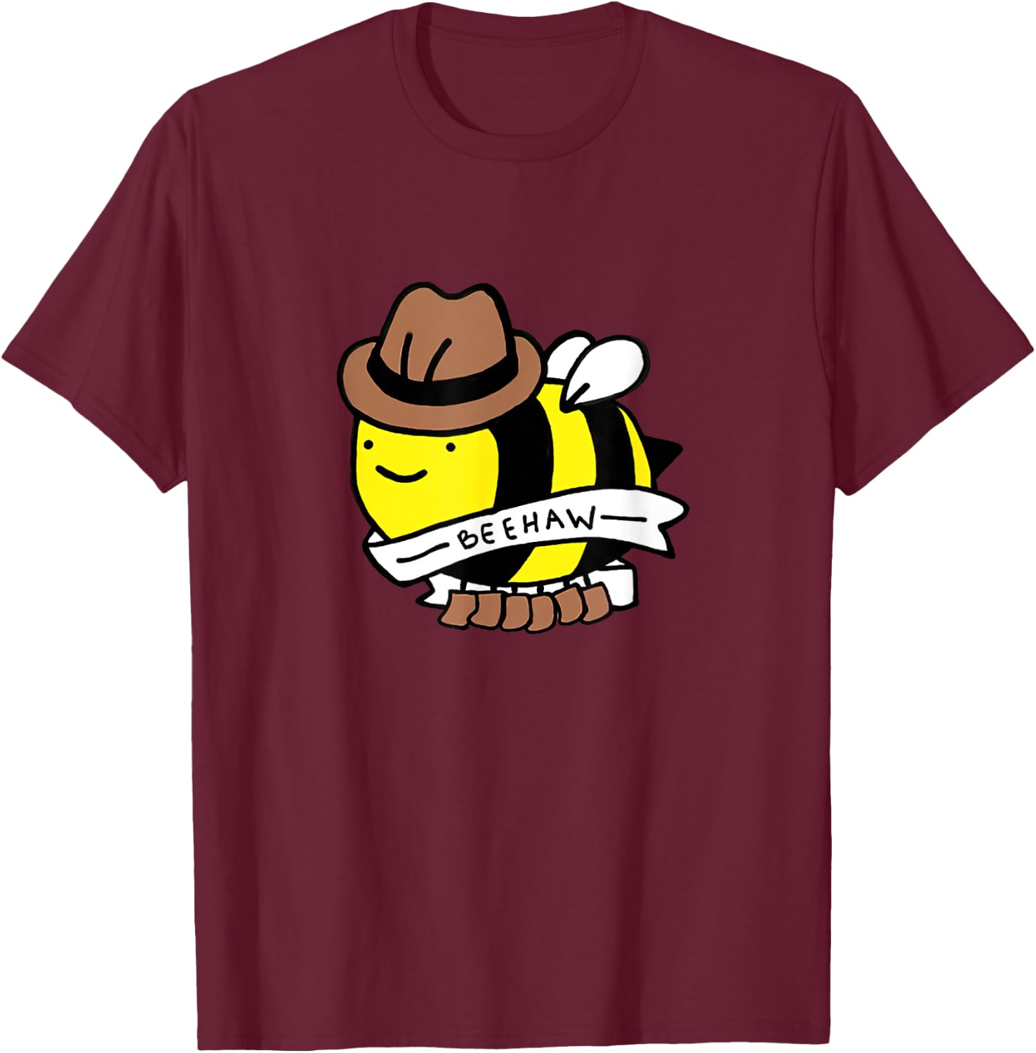 Funny Beehaw Cowboy Bee Lovers Western Country Cowgirl Gift T-Shirt - T-Shirt | Maroon