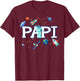 Papi Astronaut Space Family Matching Birthday Party T-Shirt - T-Shirt | Maroon
