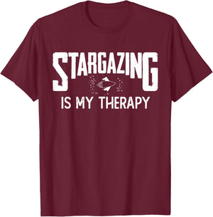 Stargazer Joke Astronomer Telescope Stargazing Astronomy T-Shirt - T-Shirt | Maroon