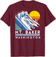 Mt. Baker Washington Retro Ski T-Shirt - T-Shirt | Maroon
