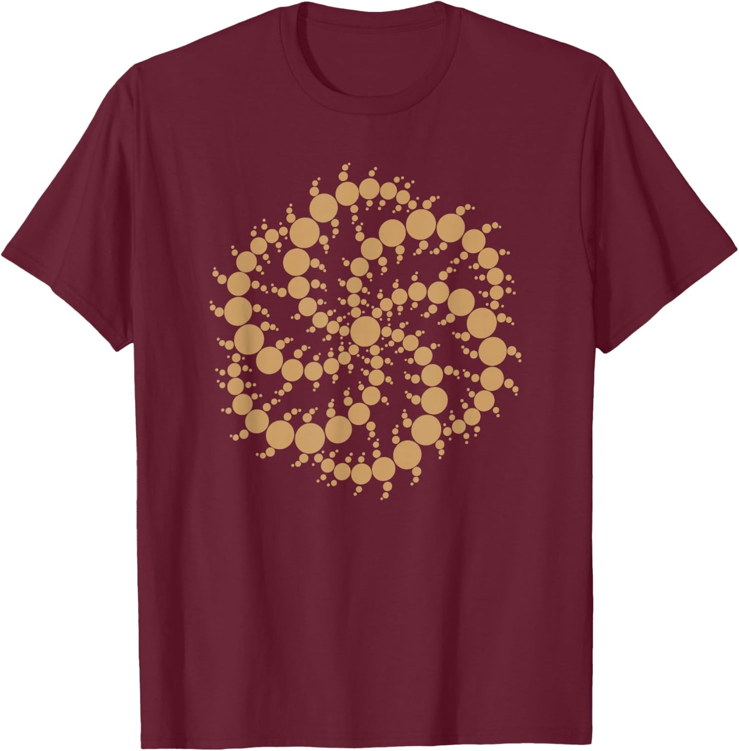 Milk Hill, Wiltshire England 2001 Crop Circle T-Shirt - T-Shirt | Maroon