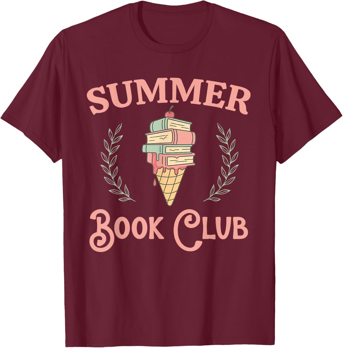 Summer Book Club T-Shirt - T-Shirt | Maroon