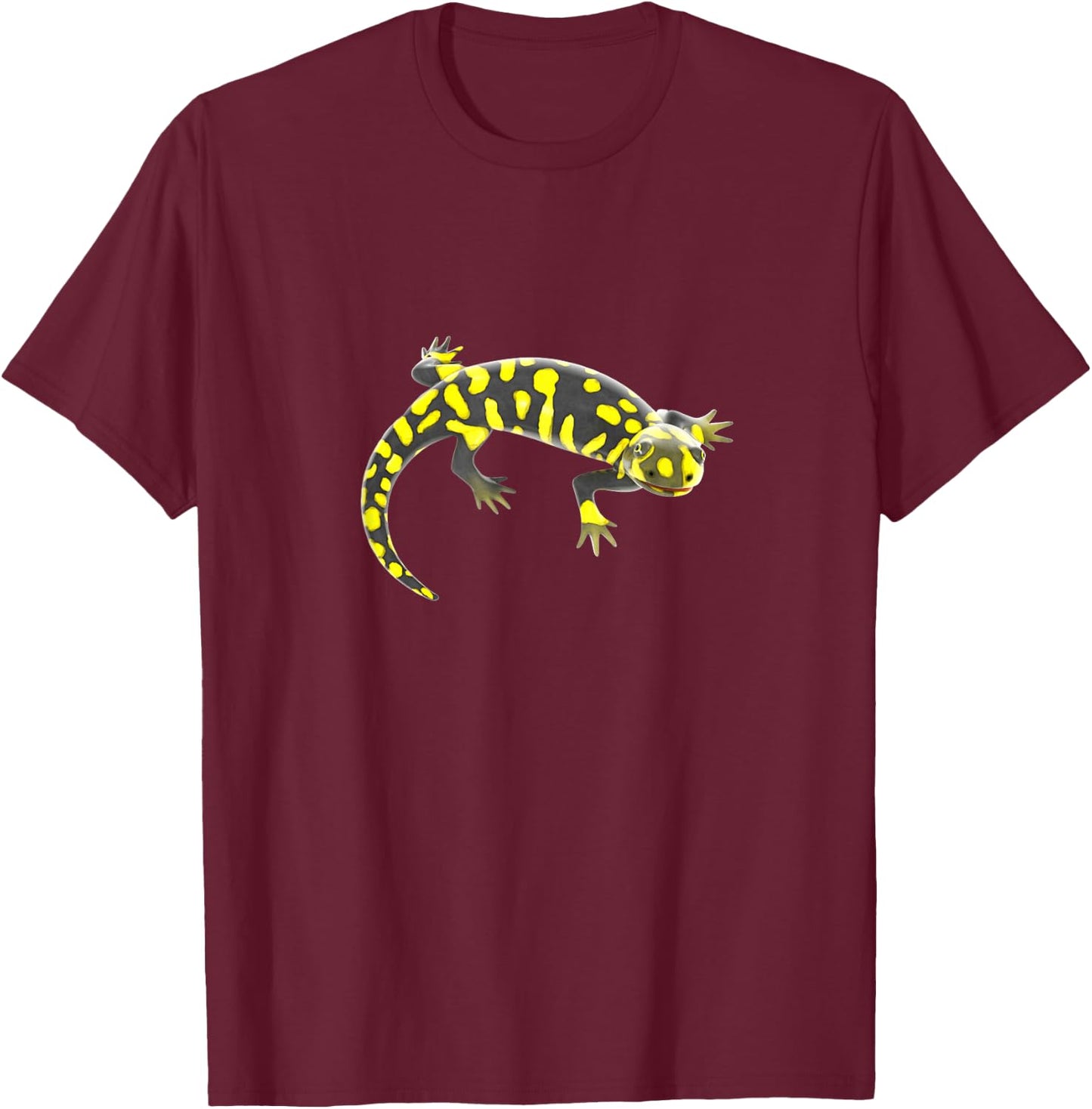 Tiger Salamander Black and Yellow Men Women Kids T-Shirt - T-Shirt | Maroon