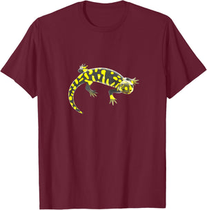 Tiger Salamander Black and Yellow Men Women Kids T-Shirt - T-Shirt | Maroon