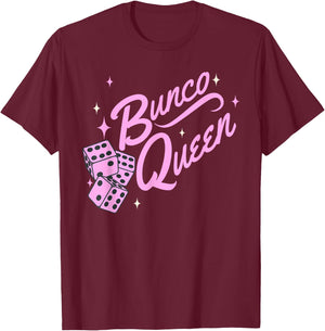 Fun Bunco shirts, Pink Bunco Queen T-Shirt - T-Shirt | Maroon