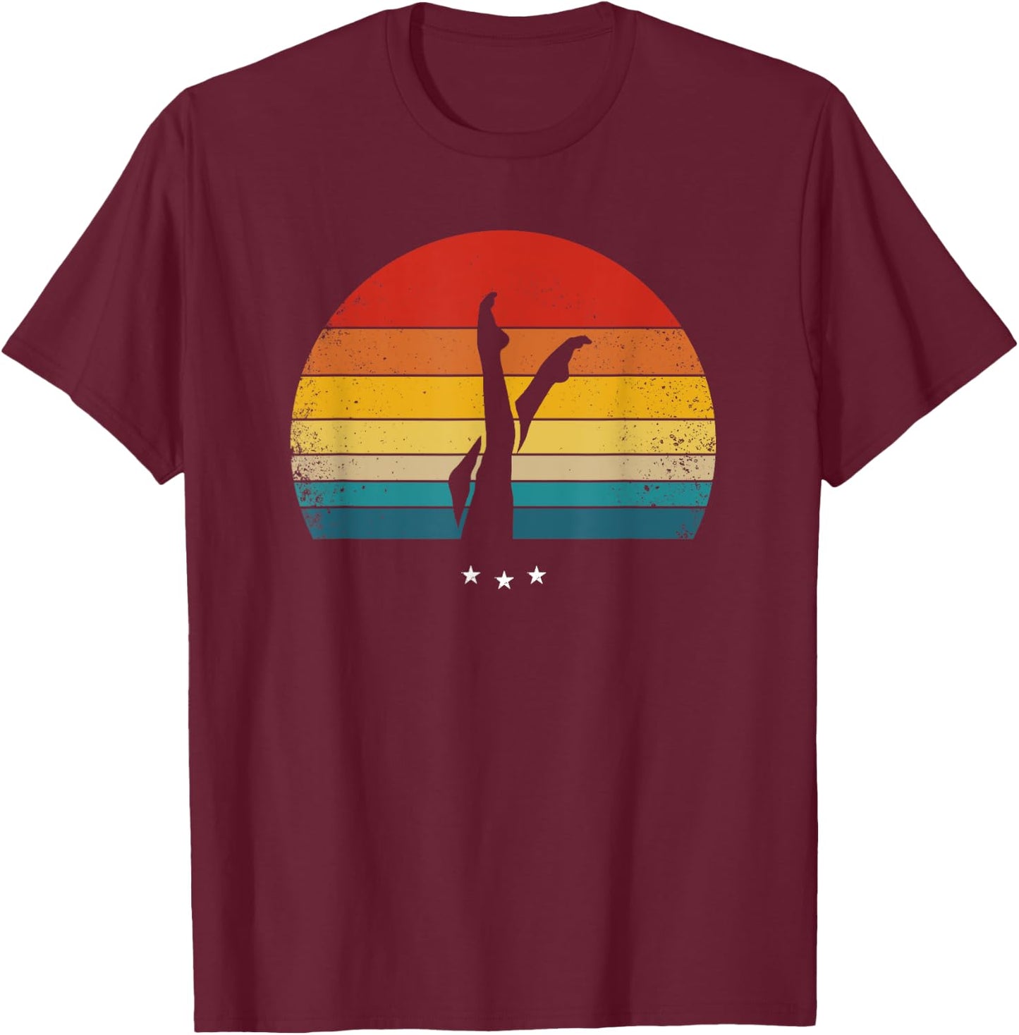 Synchronized Swimming - Retro T-Shirt - T-Shirt | Maroon