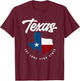 Texas The Lone Star State - Texas Map T-Shirt - T-Shirt | Maroon