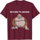 Reject Humanity Return To Monkey Uh Oh Stinky Funny Monke T-Shirt - T-Shirt | Maroon