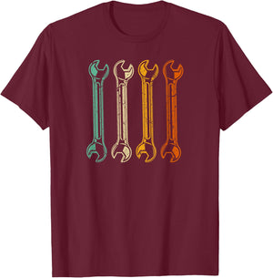 Wrenches Retro Car Mechanic Handyman Vintage T-Shirt - T-Shirt | Maroon