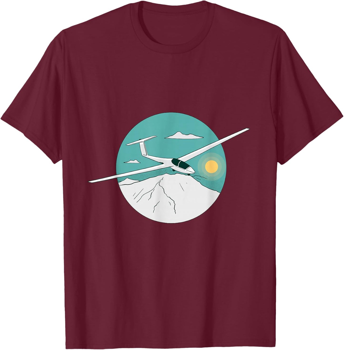Glider Plane Pilot Sailflying T-Shirt - T-Shirt | Maroon