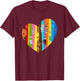 Sesame Street Heart of Many Colours with Gabrielle and Tamir T-Shirt - T-Shirt | Maroon