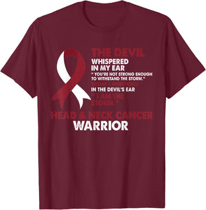 I Am The Storm Head & Neck Cancer Awareness Warrior Fighter T-Shirt - T-Shirt | Maroon
