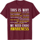 Endo Warrior Endometriosis Awareness Disease Small T-Shirt - T-Shirt | Maroon