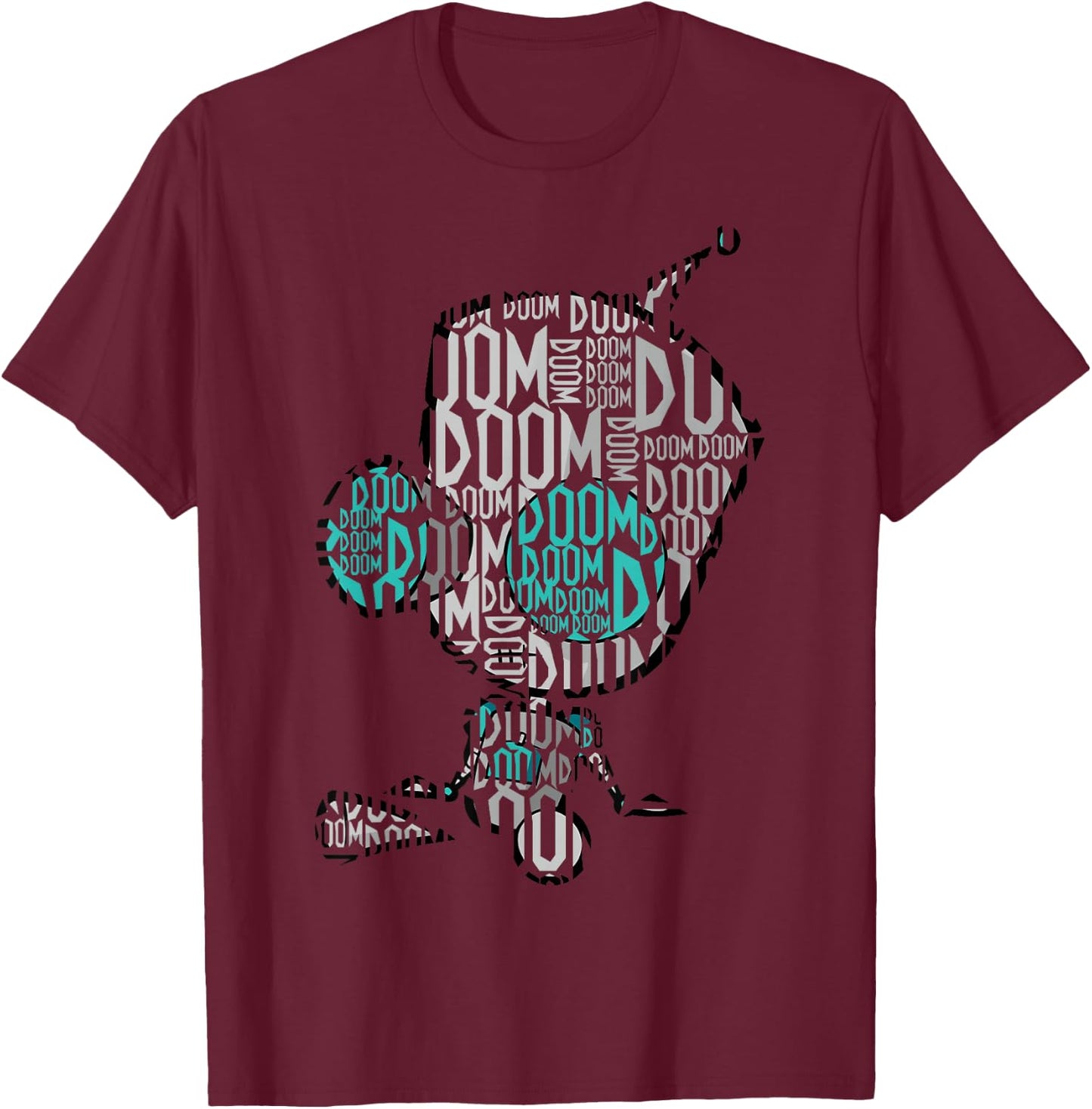 Invader Zim Gir Doom Text Fill T-Shirt - T-Shirt | Maroon