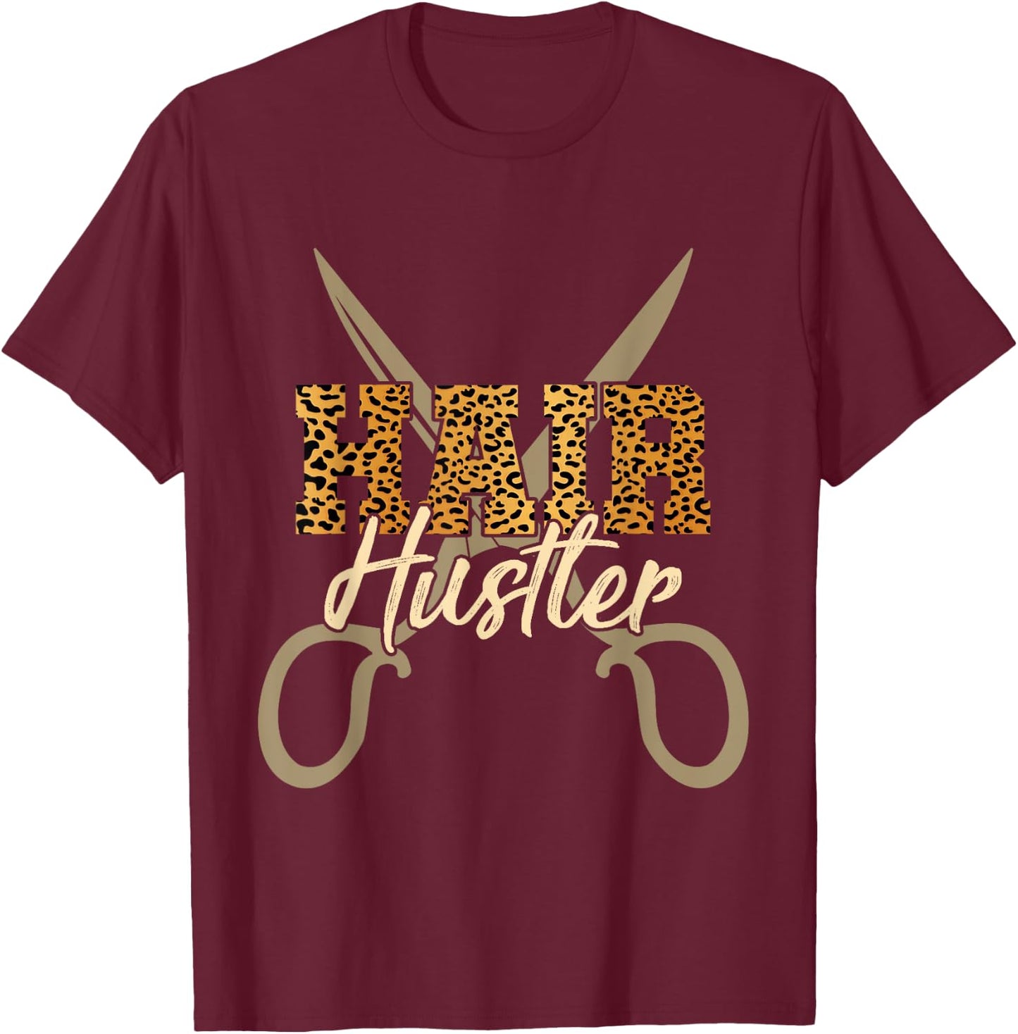 Hair Hustler Hairstylist T-Shirt - T-Shirt | Maroon