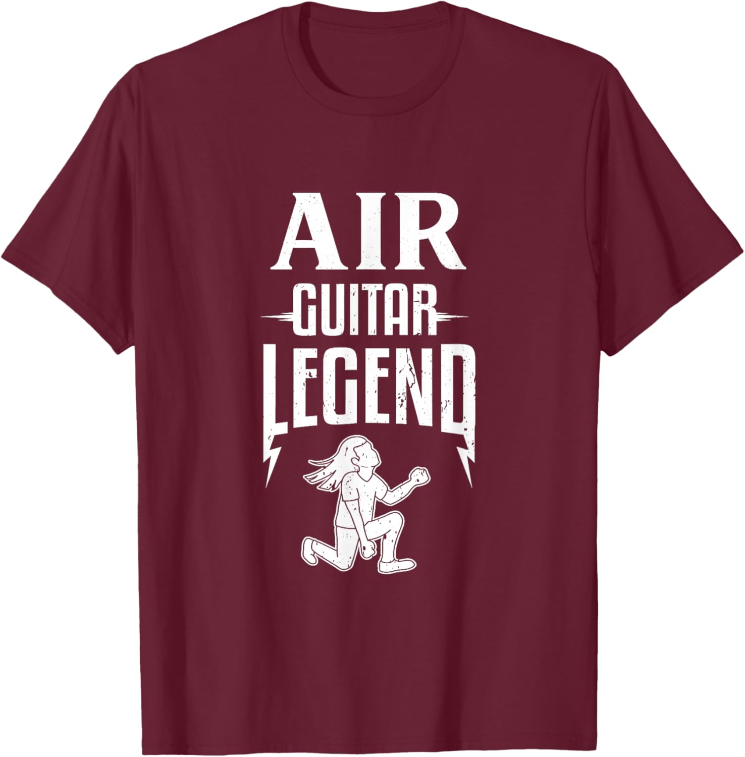 Air Guitar Legend Air Guitarist Music Band Musical Gift T-Shirt - T-Shirt | Maroon