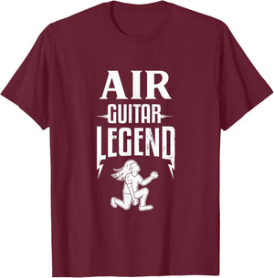 Air Guitar Legend Air Guitarist Music Band Musical Gift T-Shirt - T-Shirt | Maroon