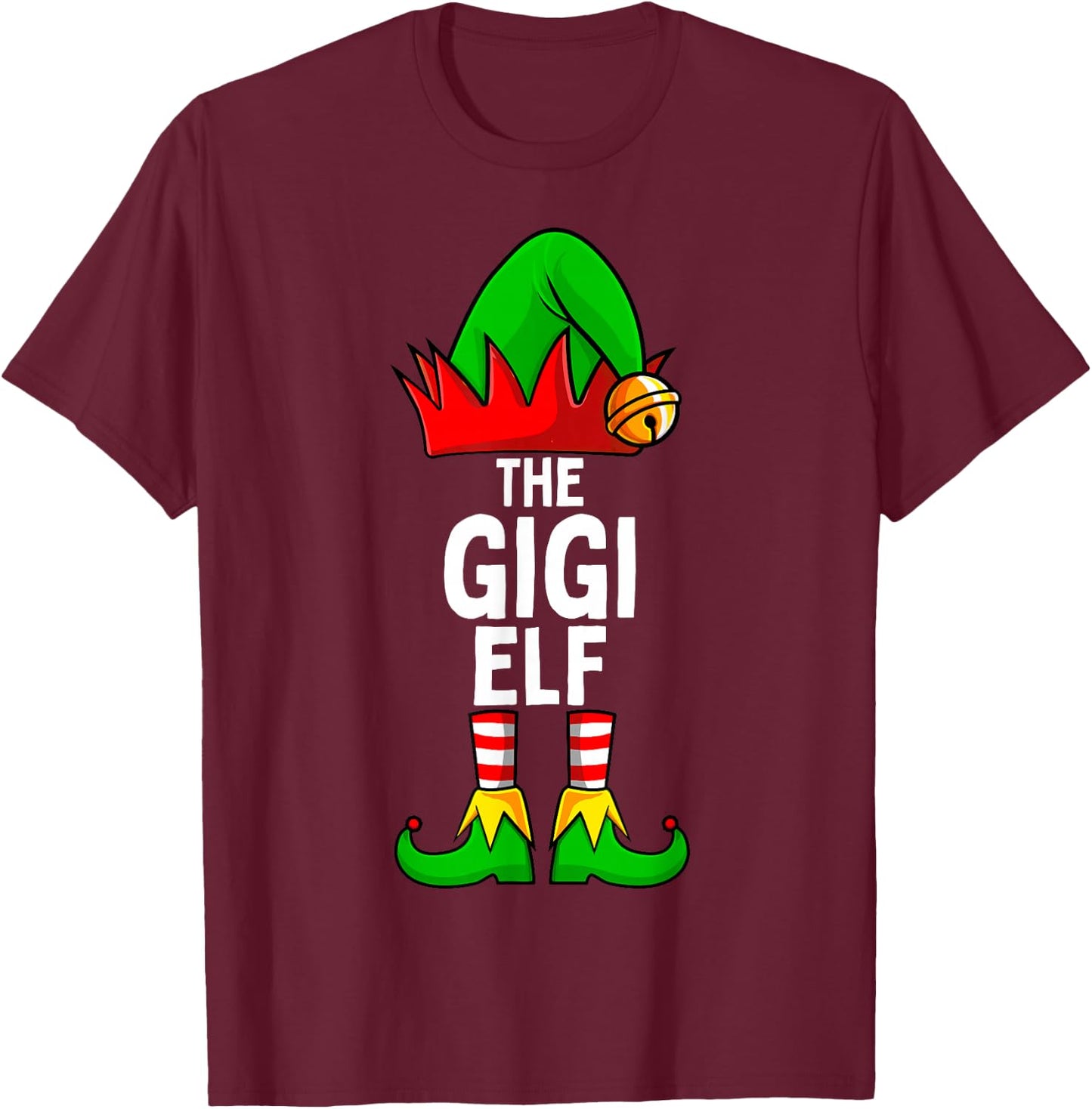 Gigi Elf Matching Family Christmas Women T-Shirt - T-Shirt | Maroon
