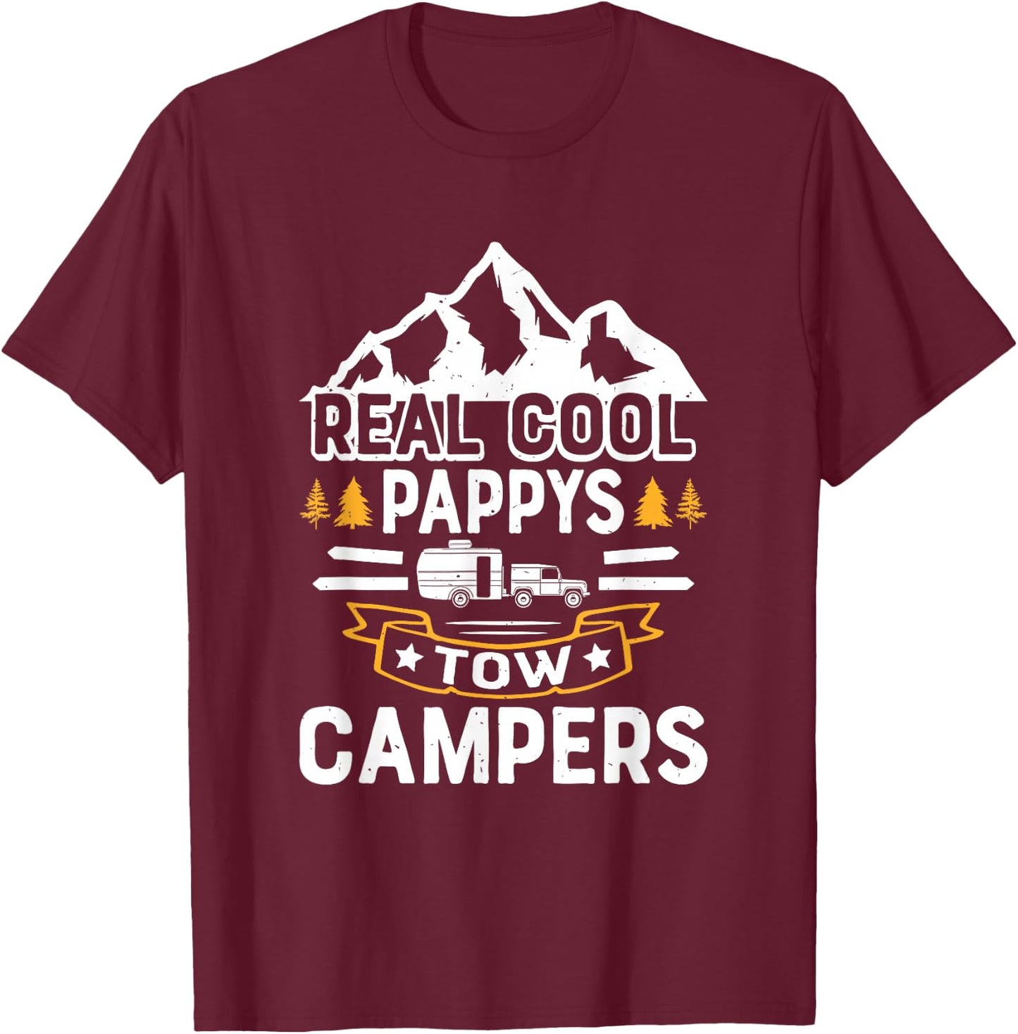 Camping Grandpa - Camping Pappy Camper T-Shirt - T-Shirt | Maroon