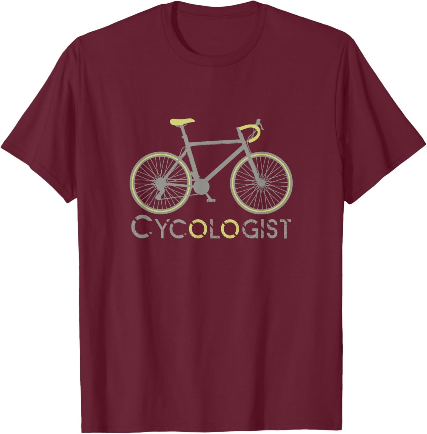Gifts for cyclists and cyclists Funny MTB Cycling Bike Cycology - -Adults, -Kids - Black - Short Sleeve - Small - Classic Fit - Cotton - Cycling - Birthday T-Shirt - T-Shirt | Maroon