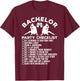 Bachelor Party Checklist Funny Groomsmen Groom Squad Friend T-Shirt - T-Shirt | Maroon