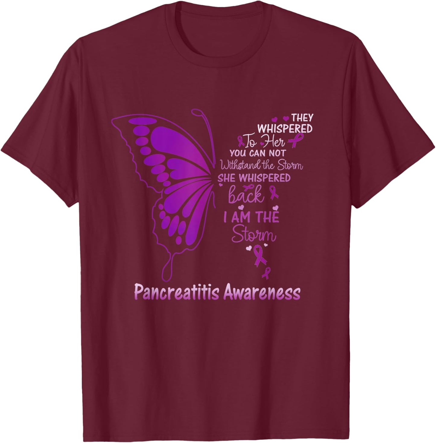 Pancreatitis I am the Storm T-Shirt - T-Shirt | Maroon