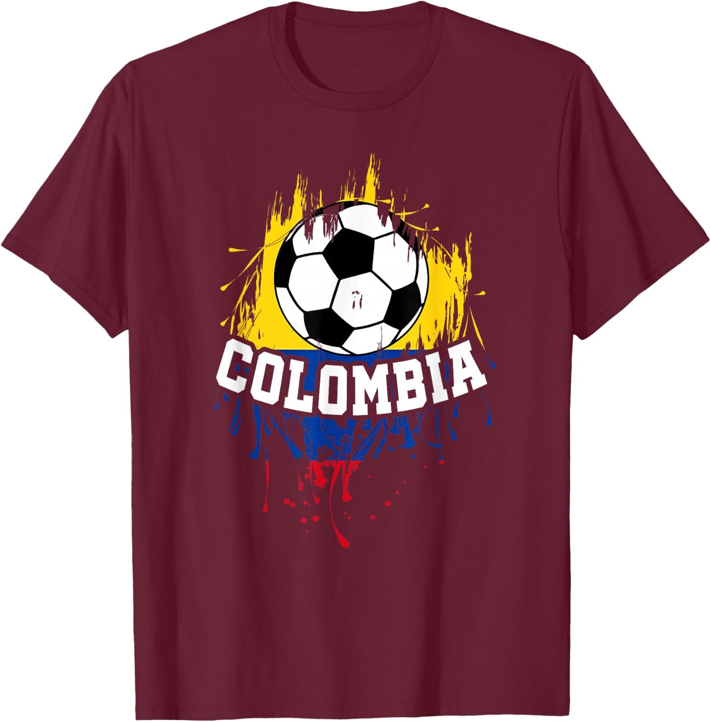Colombia Soccer Colombian Football Colombiano Futbol T-Shirt - T-Shirt | Maroon