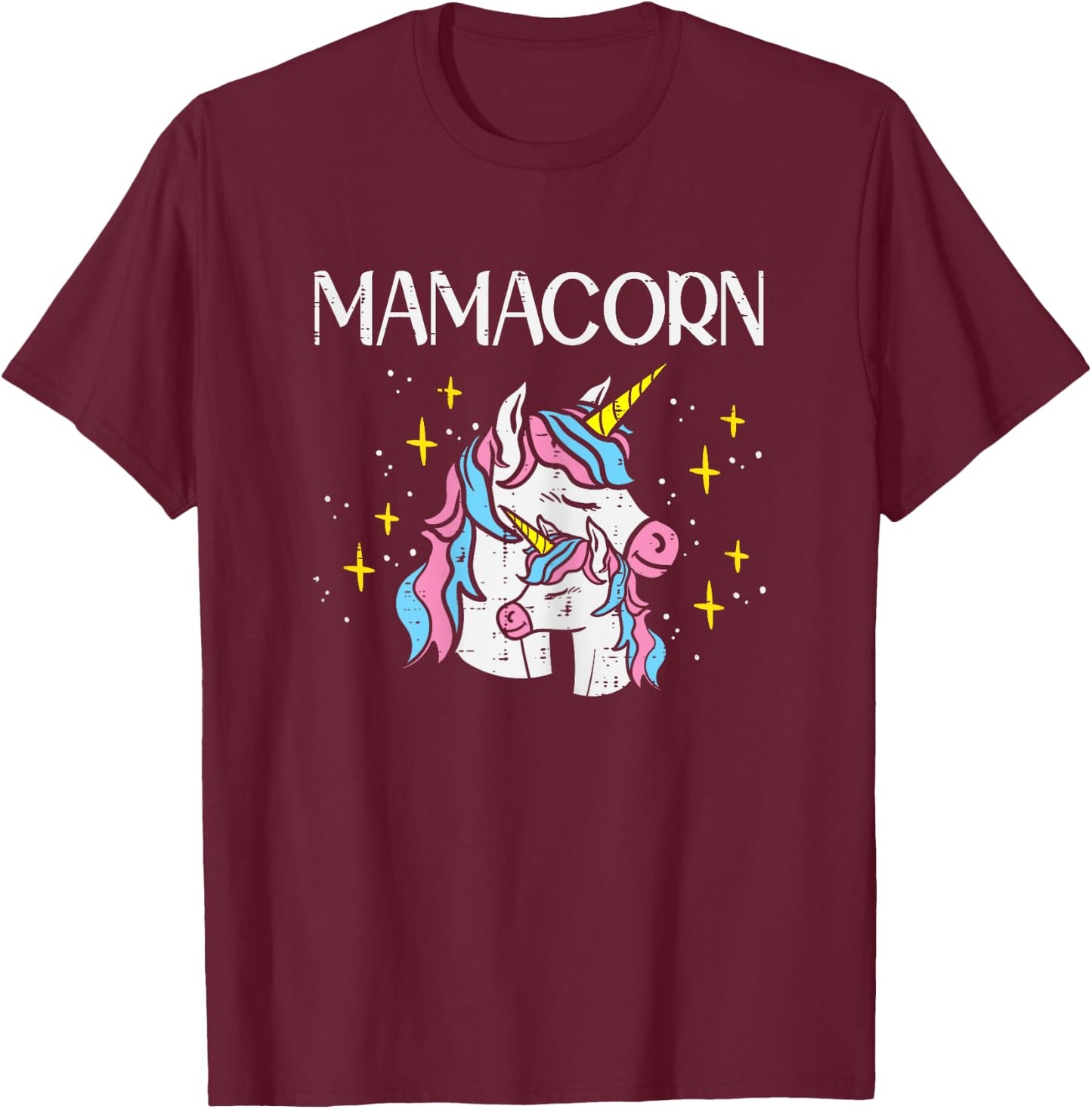 Mamacorn Mama Unicorn Magical Mothers Day Mom Mommy Women T-Shirt - T-Shirt | Maroon