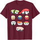 Cute Kawaii Panda Hug Sushi Lover T-Shirt - T-Shirt | Maroon
