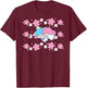 Little Twin Stars Tropical Flowers T-Shirt - T-Shirt | Maroon