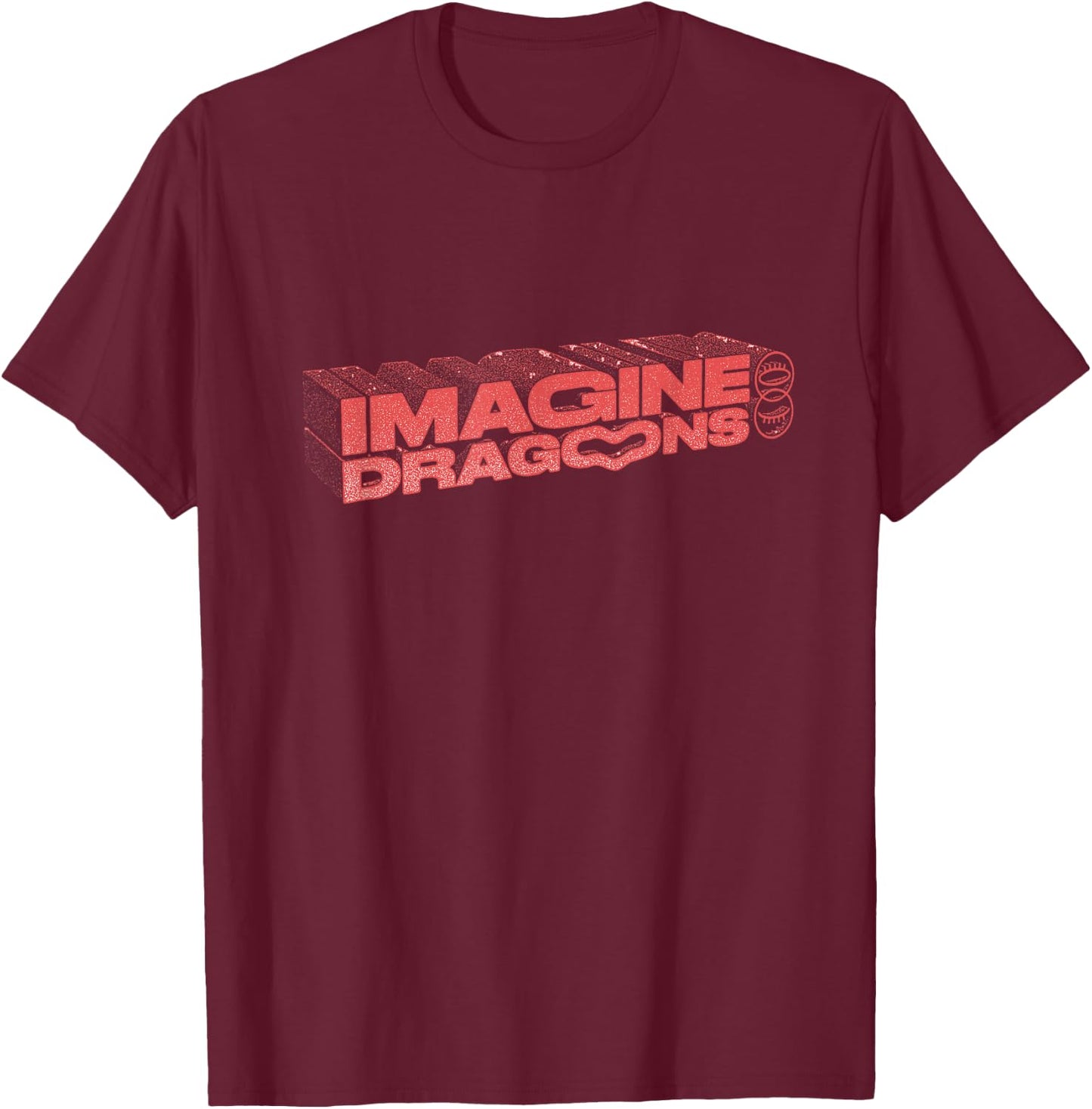 Official Imagine Dragons Heart Logo T-Shirt - T-Shirt | Maroon
