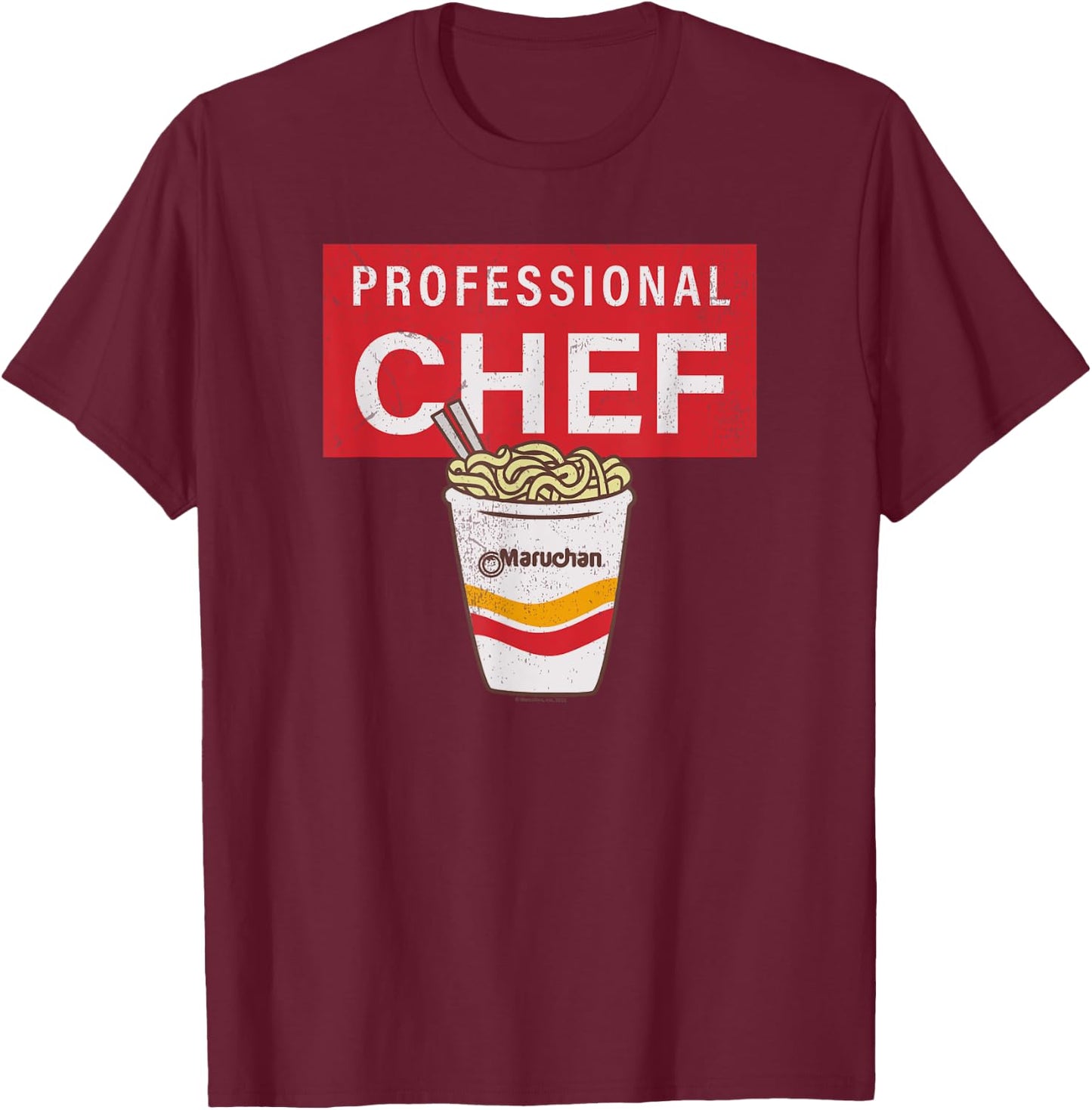 Maruchan Professional Ramen Noodle Chef T-Shirt - T-Shirt | Maroon