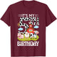Cute It's My 5th Birthday 5 Years Old Farm Theme 5th B-day T-Shirt - T-Shirt | Maroon